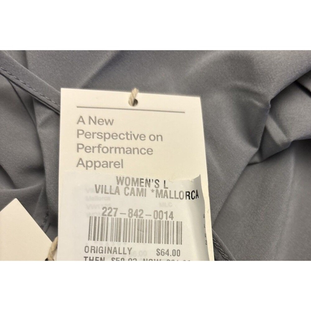 Vuori Villa V-Neck Cami Top Women's Size Size L Mallorca Gray New w/tag - Picture 4 of 4